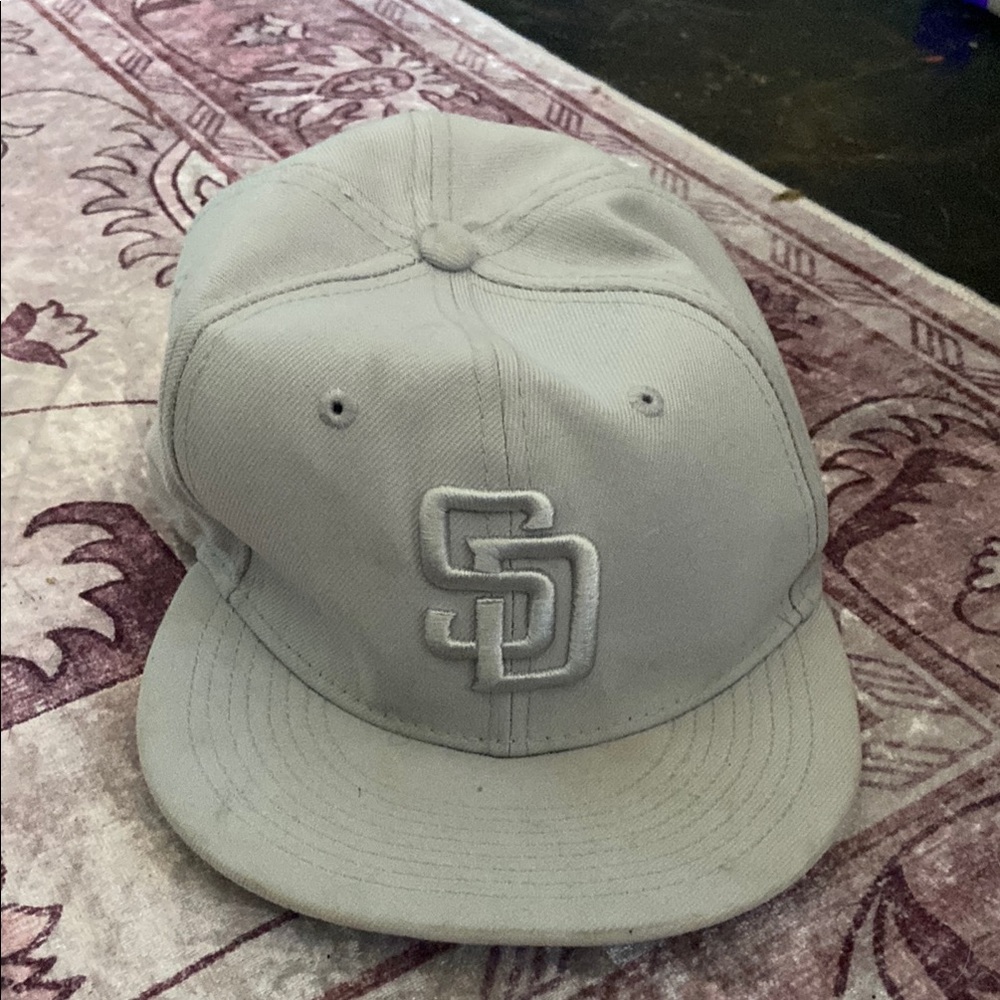 new era MLB san diego padres 950 grey a-frame pre-curved snapback hat (s: OS)